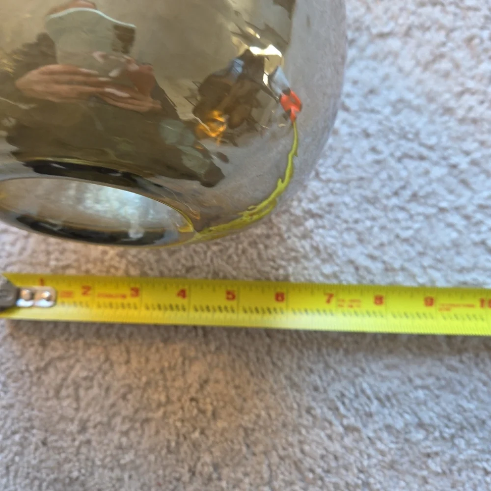 Pier 1 Imports Decanter With Metal Fleur De Lis Stopper
